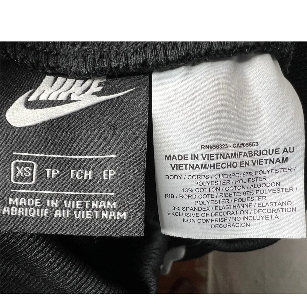 Nike Sportswear Womens Joggers Black Sweatpants XS Drawstring Futura Logo - Picture 3 of 4